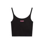 Tommy Hilfiger Yazılı Etiketli Tank Top T-Shirt, M, DW0DW20924, Siyah, Kadın