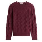 Tommy Hilfiger Yün Örgü Kazak, M, P69083S1639, KIRMIZI, Kadın
