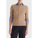 Tommy Hilfiger Yünlü Regular Fit Bisiklet Yaka Örgü Kazak Bayan Kazak WW0WW43586 Adm - Bej - XL