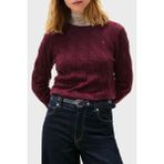 Tommy Hilfiger Yünlü Regular Fit Bisiklet Yaka Örgü Kazak Bayan Kazak WW0WW43586 Xıh - Bordo - XL