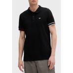Tommy Jeans % 100 Pamuk Regular Fit Düğmeli Polo Yaka T Shirt Erkek Polo Yaka T Shirt DM0DM21306 Bds - Siyah
