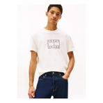 Tommy Jeans Bisiklet Yaka Baskılı Beyaz Erkek T-Shirt DM0DM22317YBH Beyaz T-Shirt