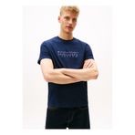 Tommy Jeans Bisiklet Yaka Baskılı Lacivert Erkek T-Shirt DM0DM22333C1G Lacivert T-Shirt