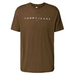 Tommy Jeans Bisiklet Yaka Baskılı T-Shirt, M, 5003340328, Kahve, Erkek