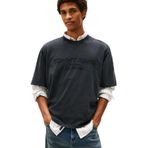 Tommy Jeans Bisiklet Yaka Baskılı T-Shirt, M, 5003340337, Siyah, Erkek