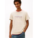 Tommy Jeans Bisiklet Yaka Baskılı T-Shirt, S, 5003340375, Bej, Erkek