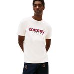 Tommy Jeans Bisiklet Yaka Baskılı T-Shirt, S, 5003340408, Beyaz, Erkek