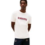 Tommy Jeans Bisiklet Yaka Baskılı T-Shirt, XL, 5003340408, Beyaz, Erkek