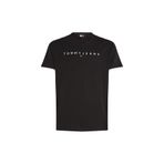 Tommy Jeans Bisiklet Yaka Siyah Erkek T-Shirt DM0DM20744BDS TJM REG LINEAR LOGO