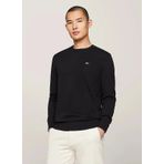 Tommy Jeans Bisiklet Yaka Slim Fit Nakışlı Siyah Erkek Kazak DM0DM18895BDS SLIM ESSENTIAL LIGHT