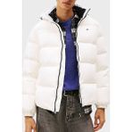 Tommy Jeans Comfort Fit Çıkarılabilir Kapüşonlu Şişme Mont Erkek Mont DM0DM19786 Ybl - 2XL - Beyaz
