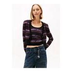 Tommy Jeans Desenli Hırka, L, 5003298463, Siyah, Kadın