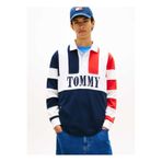 Tommy Jeans Desenli Polo T-Shirt, S, 5003340511, Lacivert, Erkek