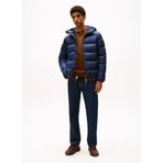 Tommy Jeans Erkek Lacivert Kapüşonlu Mont, Regular Fit, S Beden