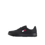 Tommy Jeans Erkek Sneaker, Siyah, 41, Marka Bayrak Logolu Düşük Bilekli Sneaker, EM0EM01397