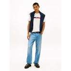 Tommy Jeans Erkek S/S tişört, Beyaz (Ecru), S