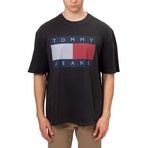 Tommy Jeans Erkek TJM OVZ BIG FLAG TEE EXT T-shirt, Siyah, S