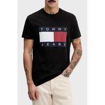 Tommy Jeans Erkek TJM REG BIG FLAG SS TEE EXT T-shirt Black M