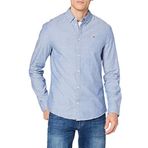 Tommy Jeans Erkek TJM SLIM STRETCH OXFORD SHIRT Shirt Twilight Navy XXL