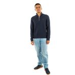Tommy Jeans Erkek TJM SLM ESS LIGHT ¼ ZIP SWTR EXT Kazak Dark Night Navy L