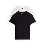 Tommy Jeans Erkek TJM XSLIM 2PACK JERSEY TEE EXT T-shirt Black/Ecru S
