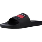 Tommy Jeans Erkek Tommy Jeans Pool Slide Ess Terlik&Sandalet, Black, 45 EU