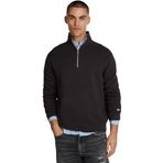 Tommy Jeans Hilfiger TJM REG HALF ZIP SWEATER Erkek Kazak, Siyah, M