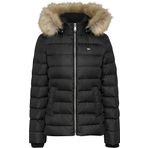 Tommy Jeans Hilfiger TJW BASIC HOODED DOWN JACKET EXT Kadın Ceket, Siyah, XS