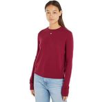 Tommy Jeans Hilfiger TJW ESSENTIAL CREW NECK SWEATER Kadın Kazak, Mor, XS
