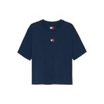 Tommy Jeans Kadın Bol Kesim Armalı Mavi T-shirt DW0DW22202C1G