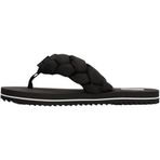 Tommy Jeans Kadın Braided Thong Beach Sandal En0en02877 Parmak Arası Terlik, Siyah, 39 EU