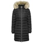 Tommy Jeans Kadın Kapüşonlu Siyah Mont XS Siyah 8720637912355