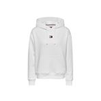Tommy Jeans Kapüşon Yaka Düz Beyaz Kadın Sweatshırt TJW BXY BADGE HOODIE