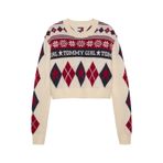 Tommy Jeans Kazak Krem-Kırmızı L, M, 5003355361, Krem - Kırmızı, Kadın