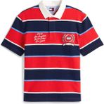 Tommy Jeans Kırmızı Erkek Standart Fit Çizgili Polo T-Shirt DM0DM22702XL8 Kırmızı Polo T-Shirt