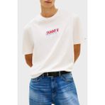 Tommy Jeans Logolu Pamuklu Regular Fit Bisiklet Yaka T Shirt Erkek T Shirt DM0DM22546 Ybh - Beyaz - 2XL