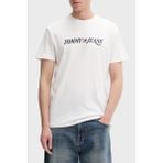 Tommy Jeans Logolu Pamuklu Regular Fit Bisiklet Yaka T Shirt Erkek T Shirt DM0DM22548 Ybl - Beyaz - 2XL