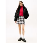 Tommy Jeans Logolu Relaxed Fit Ceket Yaka Yumuşak Dokulu Mont Bayan MONT DW0DW21669 BDS