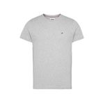 Tommy Jeans Marka Logolu Erkek Gri T-shirt Dar Kalıp Organik Pamuk Yazlık