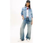 Tommy Jeans Mavi Kadın Denim Ceket Ovsz Trucker Jacket BJ2017 - L