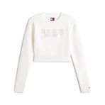 Tommy Jeans Nakışlı Kazak, S, 5003344993, Beyaz, Kadın