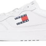 Tommy Jeans (NEW) TJM CUPSOLE LEATHER ESS Erkek Spor Ayakkabı, Beyaz, 42
