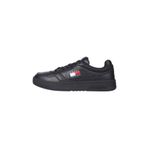 Tommy Jeans (NEW) TJM CUPSOLE LEATHER ESS Erkek Spor Ayakkabı, Siyah, 45