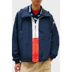 Tommy Jeans Oversize Fit Logolu Kapüşon Yaka Mont Erkek Mont DM0DM22736 C1G - Lacivert - 2XL
