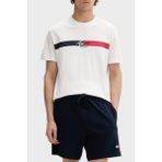 Tommy Jeans Pamuklu Regular Fit Logolu Bisiklet Yaka T Shirt Erkek T Shirt DM0DM22539 Ybl - Beyaz - 2XL