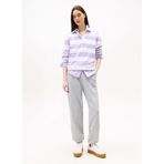 Tommy Jeans Pamuklu Relaxed Fit Yüksek Bel Lastikli Paça Jogger Pantolon, S, DW0DW20994 Q13, GRİ, kadın