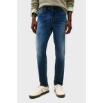 Tommy Jeans Pamuklu Slim Fit Normal Bel Dar Paça Jeans Erkek Kot Pantolon DM0DM22247 1bk - Mavi - 33 / 32