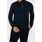 Tommy Jeans Pamuklu Slim Fit Yarım Fermuarlı Dik Yaka Kazak Erkek Kazak DM0DM21654 C1G - Lacivert - 2XL
