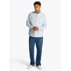 Tommy Jeans Regular Fit Mavi Düz Erkek Gömlek DM0DM20875C3Q TJM REG LINEN BLEND