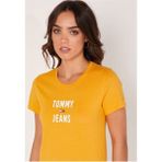 Tommy Jeans T-Shirt Square Czarny Regular Fit - XS - Sarı